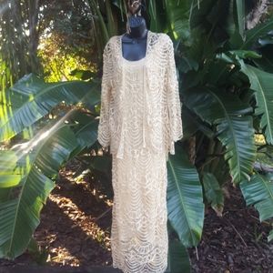 Soulmates 3 piece silk dress jacket and slip